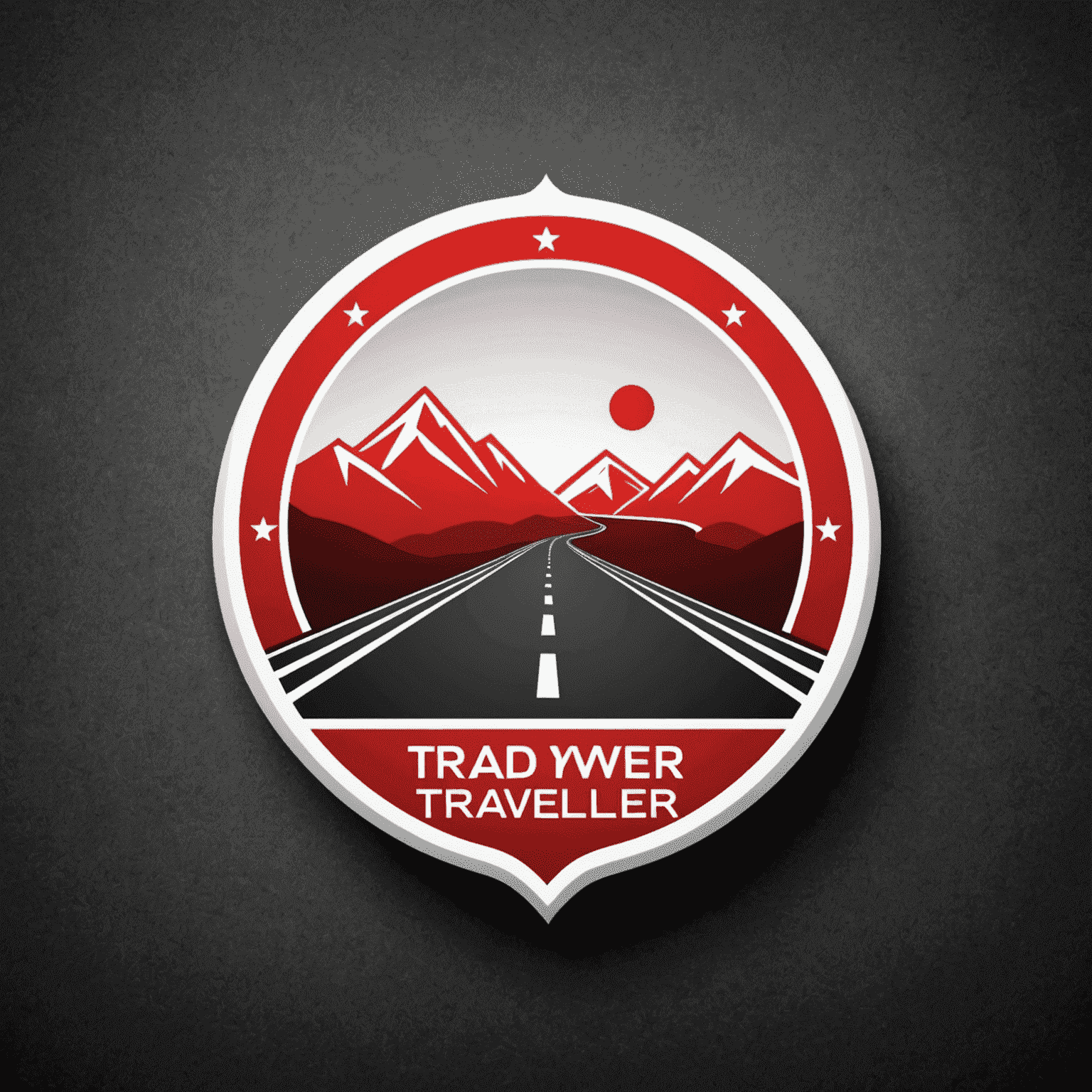 Road Traveller logo in red and white colors