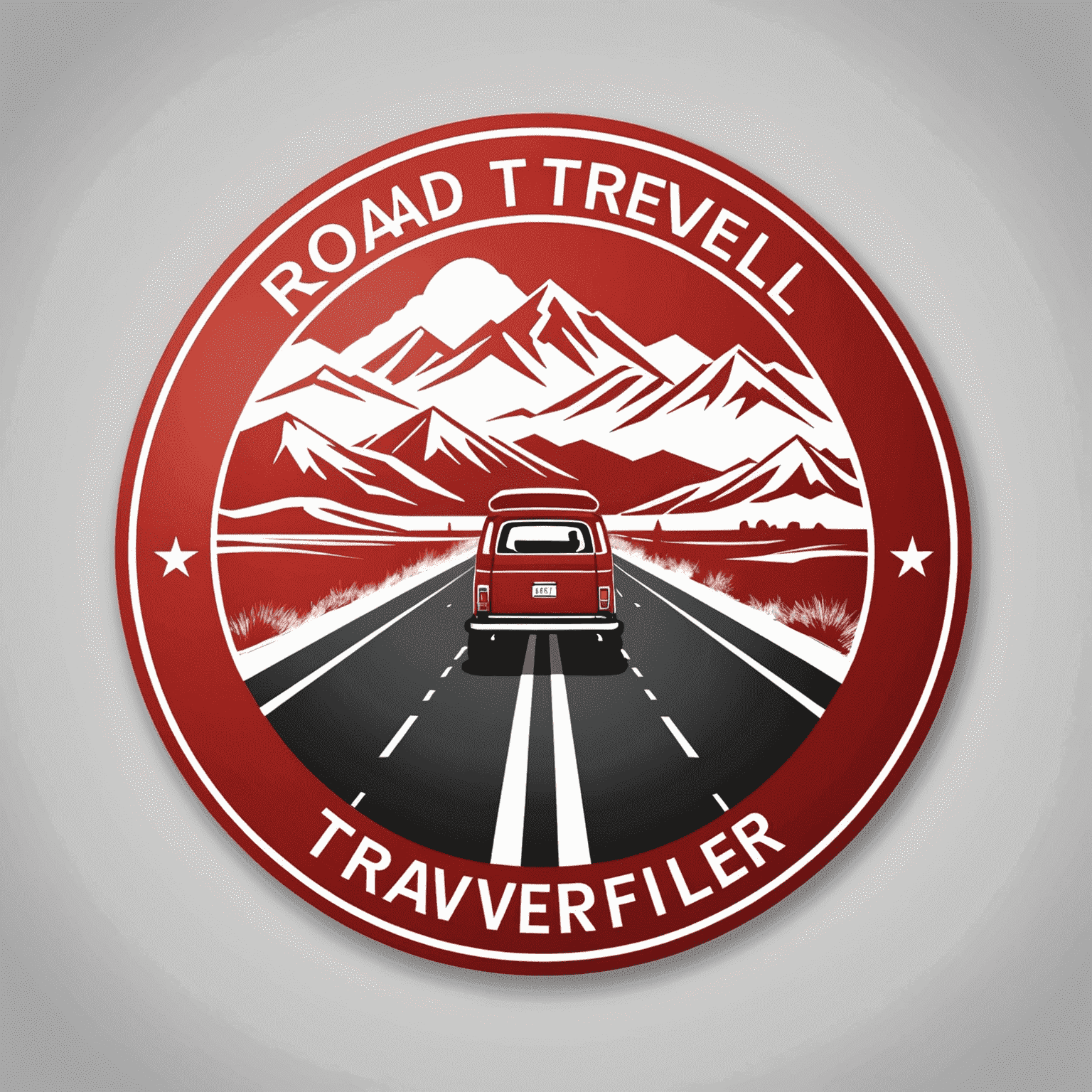 Road Traveller logo in red and white colors