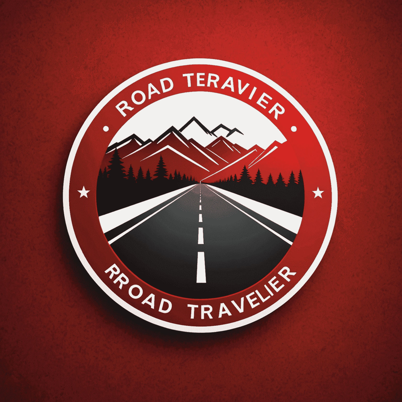 Road Traveller logo in red and white colors